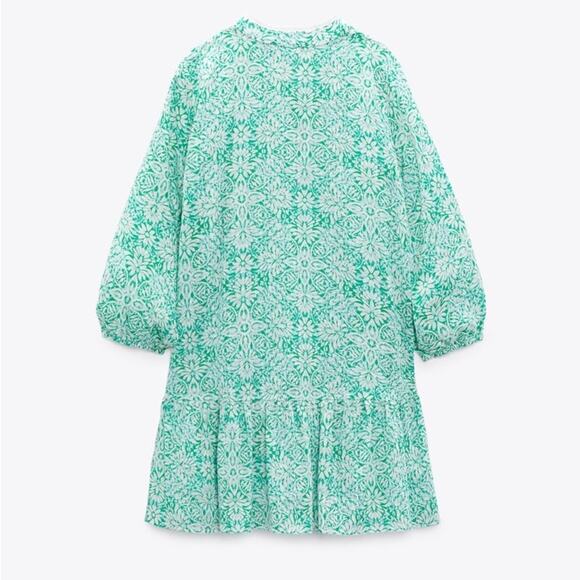 ZARA PRINTED MINI DRESS - Picture 7 of 8